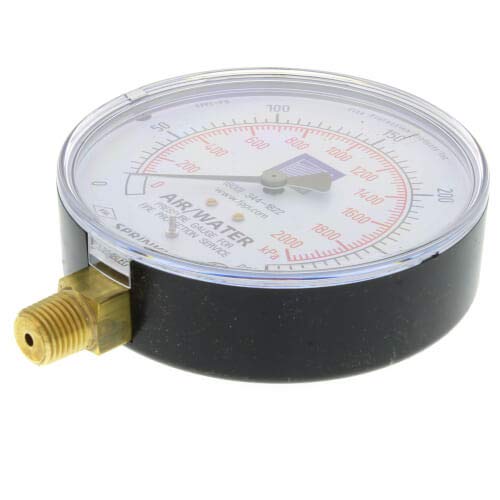 FPPI Air-Water Gauge, 0-300psi (UL & FM Approved)