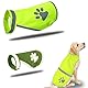 Dryxog Reflektierende Hundeweste, Reflektierende Jacke, Warnweste Hund, Sicherheitsgeschirr Hund, Warnweste Fluoreszierendes GrüN mit Reflektierenden für Mmehr Sicherheit Dunkeln Verstellbar (GrößE M)