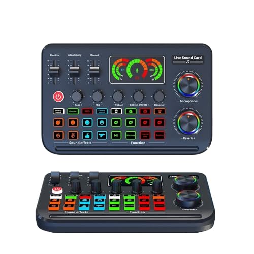 Table de mixage F996MAX et carte son en direct pour studio de podcasting
