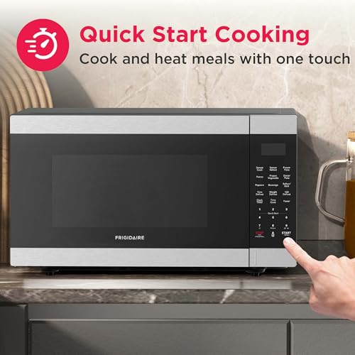 FRIGIDAIRE 2.1 Cu. Ft. Stainless Steel Microwave Oven, Multi Function, Programmable by Frigidaire - Used condition - Image 3