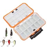 釣り用アクセサリータックルボックス | 釣り用防水ハードケースタックルボックス, ネジ 、スプール、餌、釣り針、スプリットリング、ビーズ、クランプフック、ターンバックル、釘用の釣り用具