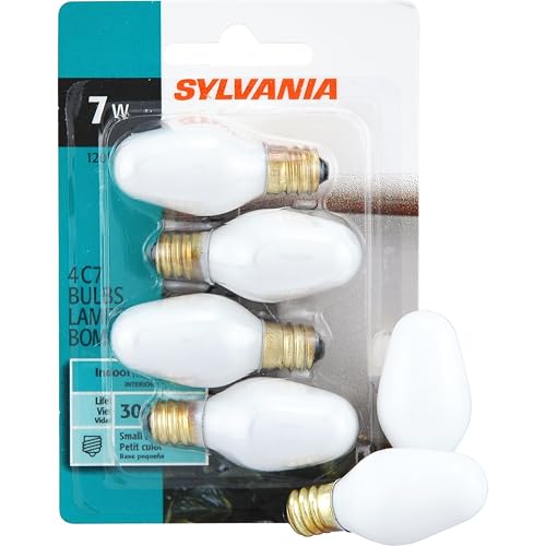 LEDVANCE 13544-7C7/W/BL/4PK 120V Night Light Bulb Incandescent Warm White 7 watts
