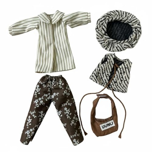 Yunhgft Vestido para Muñeca Completo Ropa Moderna Detalles Artesanales Fácil de Combinar Adecuado para Niñas Coleccionistas de Muñecas , Conjunto Shan Shan