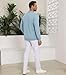 Lexiart Men's Knit Sweater Long Sleeve Textured Warm Casual Sky Blue Size L