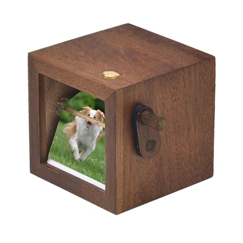Marco de fotos, marco de madera, caja de álbum de fotos con luz, accesorios de escritorio de recuerdo para sala de estar, dormitorio, viajes, álbumes de recortes, vacaciones, fiestas, hombres, parejas