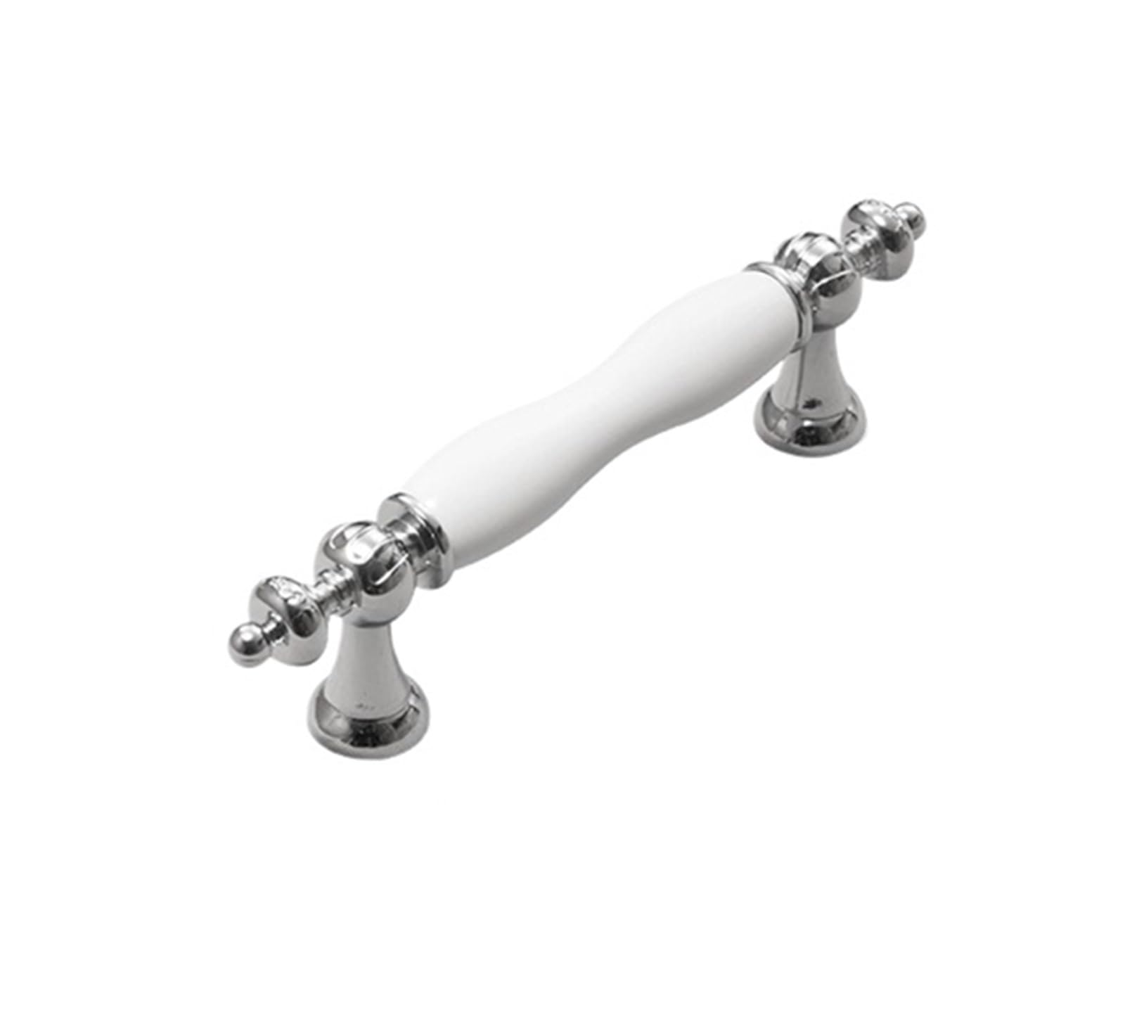 Kifsdlf Silver White-128Mm Ceramic Cabinet Door Knobs Minimalist Wardrobe Handles Kitchen Drawer Pulls Furniture Hardware For Cupboard Wardrobes Furniture(Silver White-128Mm)