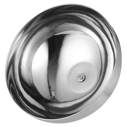 Genérico Cubierta de Acero Inoxidable Redonda de 28cm para Verduras y Carne, Tapa Antisalpicaduras para Cocina en Casa y Hotel Mango Resistente y Diseño Plateado
