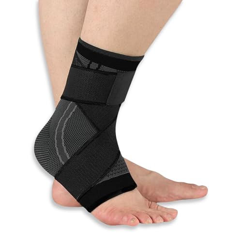 NEXEFLEX Tobillera Deportiva De Compresión, Tobillera Estabilizadora Para Esguinces, Apta Para Hombres, Mujeres y Niños, Tobillera Para Esguince y Tendón de Aquiles, Ankle Brace Deportivo (Medium)