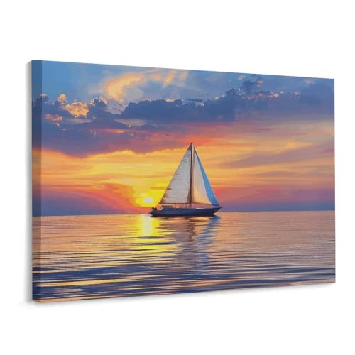 Toile murale mer calme éveillez la sérénité dans votre chambre