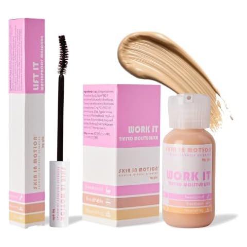 Skin in Motion | Makeup Fundamentals Kit | Work It Nourishing Tinted Moisturiser &Lift It Waterproof Black Mascara | Makeup Gift Set (Tinted Moisturiser - 2 & Mascara) Cover