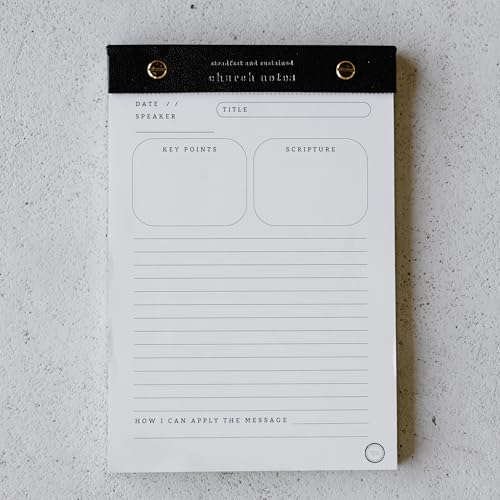 Steadfast and Sustained Church Notes Notepad Sermon & Podcast Christian