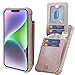 VANAVAGY Wallet Case for iPhone 14 Plus,Leather Magnetic Clasp Flip Folio Phone Cover [Screen Protector Included] with RFID Blocking Credit Card Holder Slots Kickstand for Apple iPhone 14 Plus 6.7