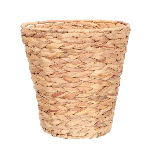 Poubelle en paille tissée main panier rangement maison naturel et léger