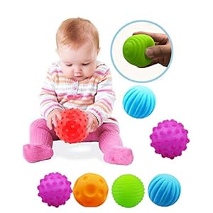 Montessori Toys for Babies 3 Months+, Baby Balls 3 to 12 Month for Babies & Toddlers 3M+, Textured Multi Ball Set