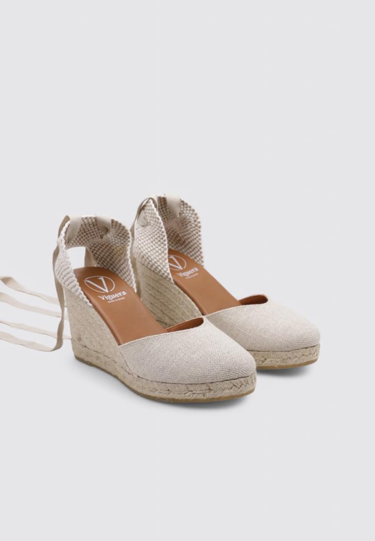 VIGUERA Alpargata Casual de Lona, con cuña de Yute - 1939 para: Mujer
