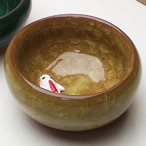 Lenith Korean Soju Glasses Sets, Cute Fish In The Glass, Wooden Soju Cup, Handcrafted Ceramic 4 Colors Fish In The Glasses, Also For Whiskey,Tequila, And Sake. (Fish In The Glass(4 Color)) #TOP4