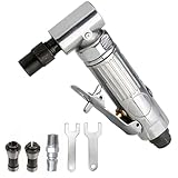 CILEONBE Air Die Grinder,Right Angle,20000 RPM Free Speed,1/4'(6MM) & 1/8'(3MM) collet,Safety Lock, Polishing Tool