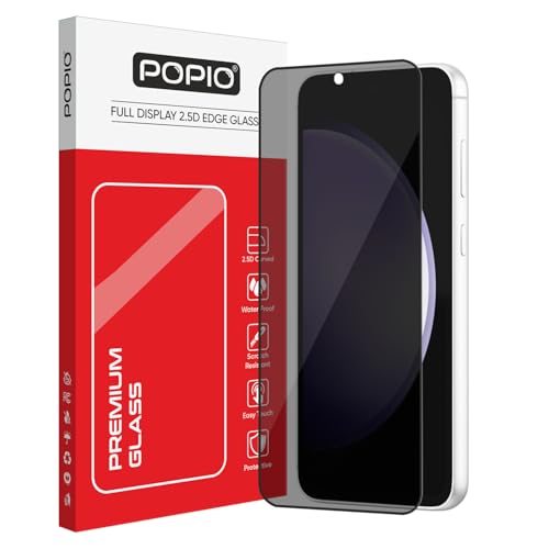 Image of POPIO Privacy Military-Grade Tempered Glass for Samsung Galaxy S23 FE - Anti Spy Screen Protector Guard (Pack of 1)