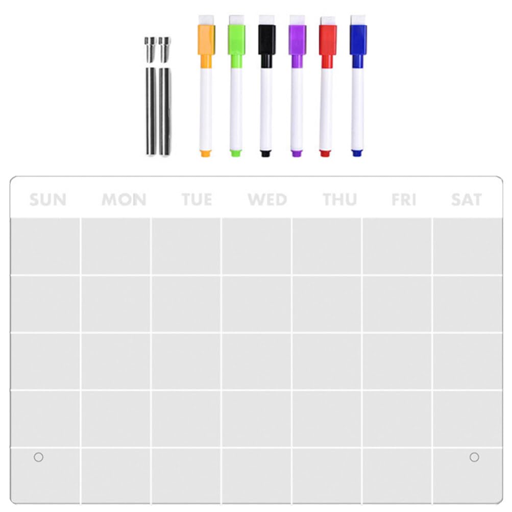 Pizarra Blanca De Escritorio Acrílico Calendario Semanal Planificador Lista De Tareas