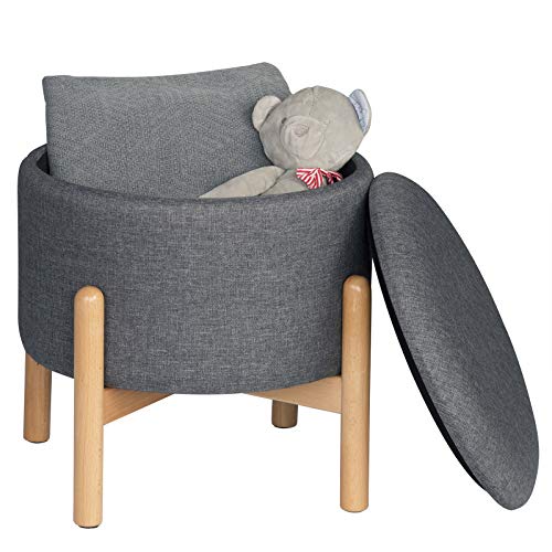 EUGAD Pouf Sgabello Ottomano Contenitore