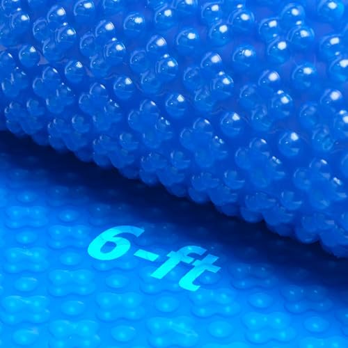 TONTAIN Solar Pool Cover &ndash; 6 Ft Round, 16 Mil Quadruple-Bubble Solar Blanket, Blue, 1600 Series...