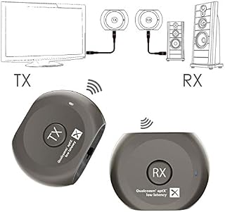 Avantree aptX Low Latency Wireless Transmitter and Receiver Set, Bluetooth Audio Adapter