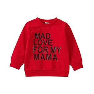 Kayotuas Toddler Valentines Day Shirt for Boys Girls Cute Letter Print Long Sleeve Top Crewneck Sweatshirt Casual…