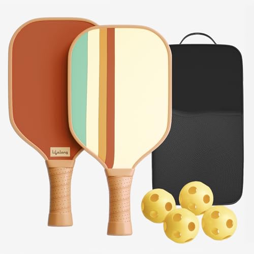Lifelong Pickleball Paddle Set - Fiberglass Surface, 4 Pickle Ball Balls & Paddle Cover Bag -Cushion Comfort Handle Grip-Lightweight & Durable Pickleball Paddle Set-Outdoor Game Kit for Kids & Adults (B0D4VMV3H3) Amazon Price History, Amazon Price Tracker