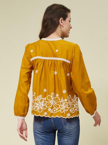 Image of J TURRITOPSIS Women's Cotton Peplum Casual Shirt