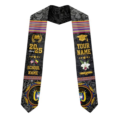 MonkeyVan Colombians Graduation Sash, Custom Colombians American Flag Graduation Sash 2025, Colombia Graduation Stole Clb12
