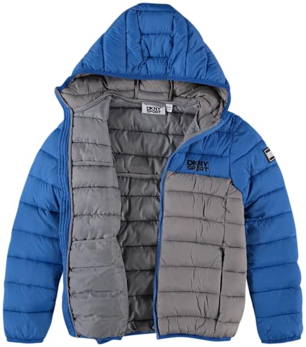 Image of DKNY Boys Puffer Jacket - Midweight Insulated Wind Water Resistant Hooded Puffer Winter Coat - Quilted Winter Jacket for Boys
