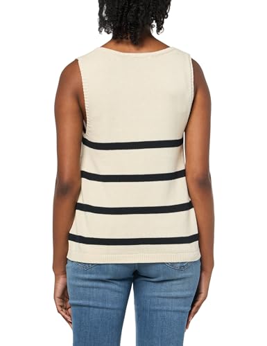 DKNY Women's Striped Sleeveless Jeans Sweater2