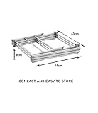 SPECTRAPLAST 3 Tier Extendable Clothes Airer Dryer Heavy-Duty Indoor Outdoor Metal Laundry Drying Rack with Washing Line Foldable, Portable, Space-Saving Clothes Dryer for Home & Camping Large Silver - Image 8