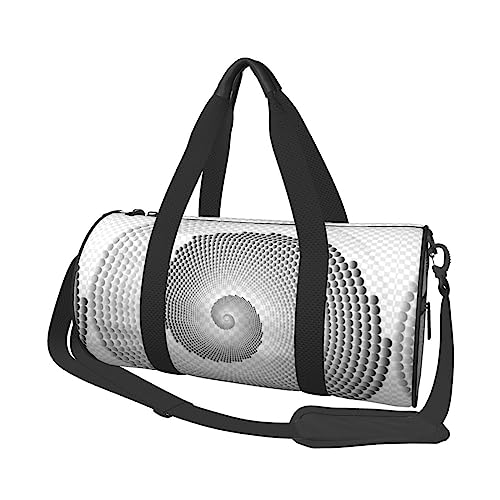 Sac de sport rond demi-ton noir grande capacité pour voyage