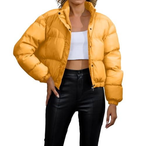 Manteaux blouson femme hiver matelassé col haut parka chaude et épaisse