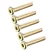uxcell M6x35mm Full Thread Hex Socket Head Cap Screws Bolts Bronze Tone 5 Pcs