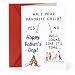 Faythory Funny Fathers Day Card from Daughter Son – Am I Your Favorite Child Greeting Card for Dad – Humorous Father’s Day Card with Red Envelope – 5.1 x 7.5 Inch Joke Card for Father Daddy Stepdad