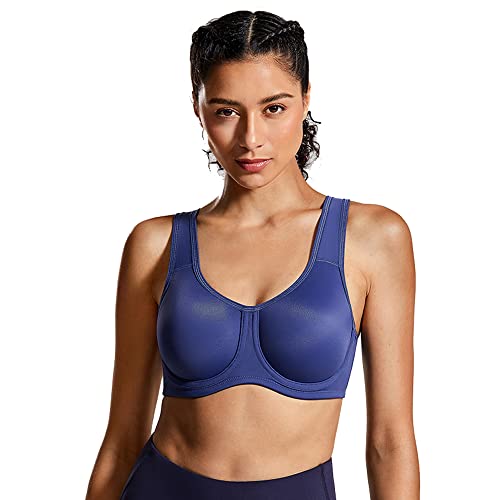 Soutien-gorge court pour course à pied et fitness WENJUN bleu taille 90D