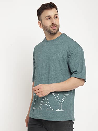Image of GRITSTONES Men Oversized Half Sleeve Cotton T-Shirt