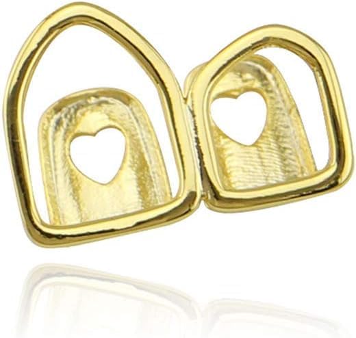 Grillz de Oro 18K Plated para Dientes, 2 Piezas miniatura 4