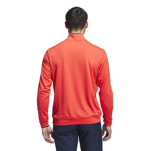 Pullovers adidas hommes XL rouge vif à col quart de zip