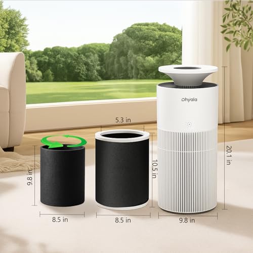 Image of Pre-Filter Replacement for Pet Air Purifier Capture Cat Fur and Large Particles, Compatible with Dhyala KJ02 Air Purifier, 3 Packs, Black