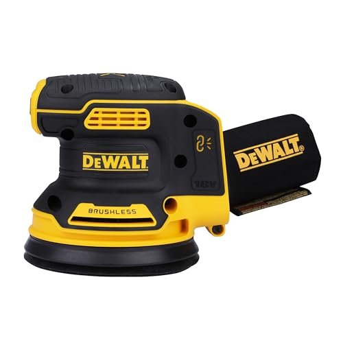 Image of DEWALT DCW210N-XJ 18V Li-ion XR Cordless Brushless Sander, 125 mm for Carpentory, Auto refinishing applications- Bare Tool (Made in Mexico)