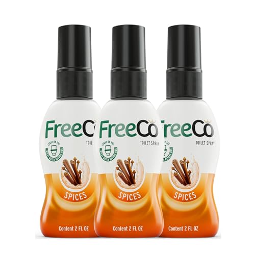 FreeCo Bloqueador Anti-Olor WC (Before-you-go) | Pack Ahorro 3x60ml | Toilet Spray Aceites Esenciales Naturales | Ideal para Hogar, Oficina, Restaurante, Viaje | Aroma a Especias