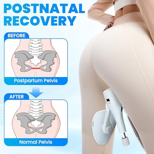 Thigh Exerciser - 0-44 lbs Adjustable Resistance Kegel Exerciser, Pelvic Floor Muscle, Postpartum Thigh Workout Equipment, Thigh Toner with 4 Straps for Home, Office, Gym Use