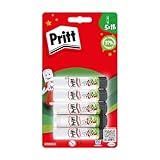 Pritt Glue Stick, Safe & Child-Friendly Craft Glue for Arts & Crafts Activities, Strong-Hold adhesive for School & Office Supplies, 5x11g Pritt Stick