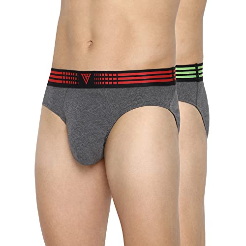 Image of Van Heusen Men Anti Bacterial Briefs - 100% Combed Cotton - Pack of 2 - Colour Fresh, Moisture Wicking