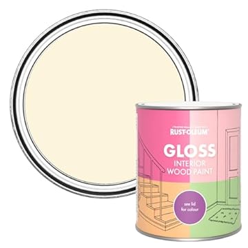 Rust-Oleum Beige Interior Wood Paint in Gloss Finish - Clotted Cream 750ml
