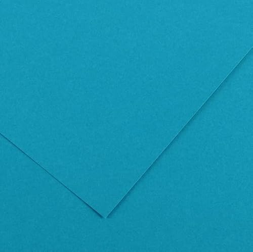 Foglio 70 X 100 (25) Canson Colorline Liscio/Fine 220 G Blu Maldive