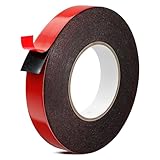 XLIUAX Doppelseitiges Klebeband, 5m x 25mm Hochtemperaturbeständig Klebeband Doppelseitig Extra Stark Wasserfest Multifunktionales Montageklebeband für Wand Wohn Bürodekor und Außende Auto